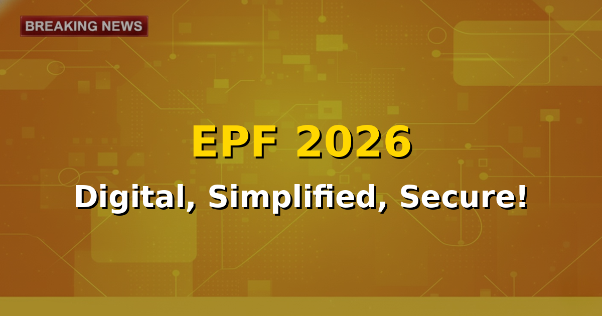 Stylized graphic showing digital gears turning, representing the modernization of EPF Scheme 2026.