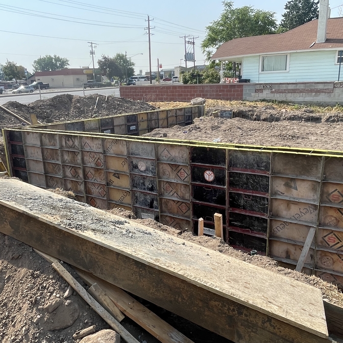 Wall and footing 3