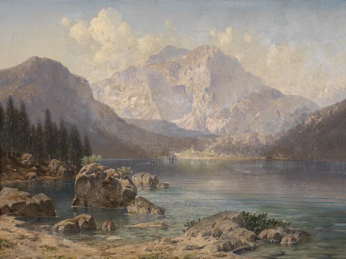 Der vordere Langbath See mit dem kaiserlichen Jagdhause 1897