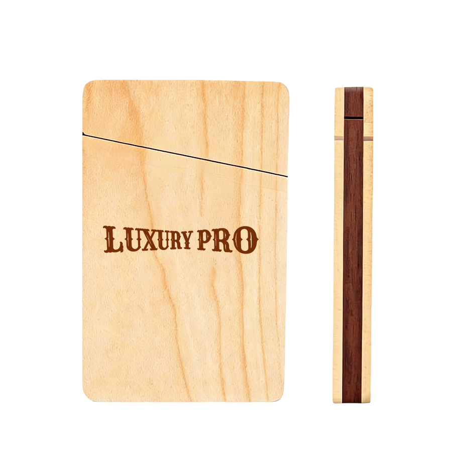 Carved Wooden Business Card Box