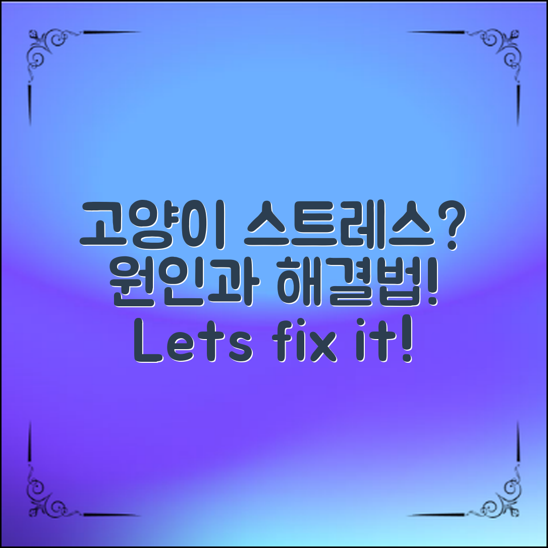 왜 고양이가 스트레스를 받을까? 원인과 해결법