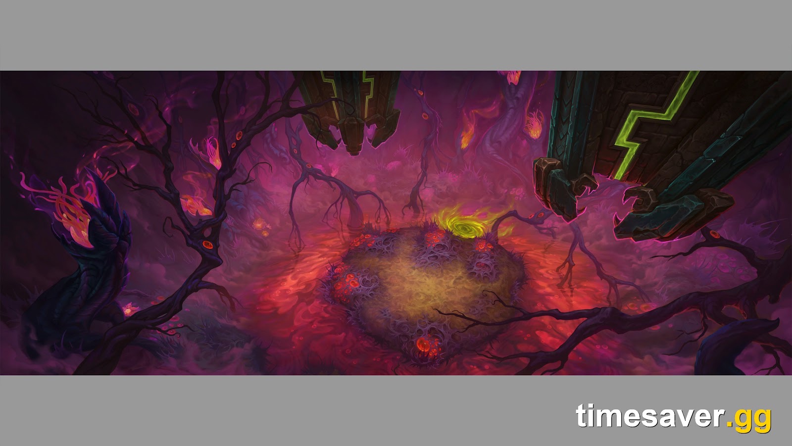The Unbinding of Kith'ix raid loading screen — the void-corrupted Coiled Isle lair beneath the Venomous Abyss in WoW Midnight patch 12.1.5