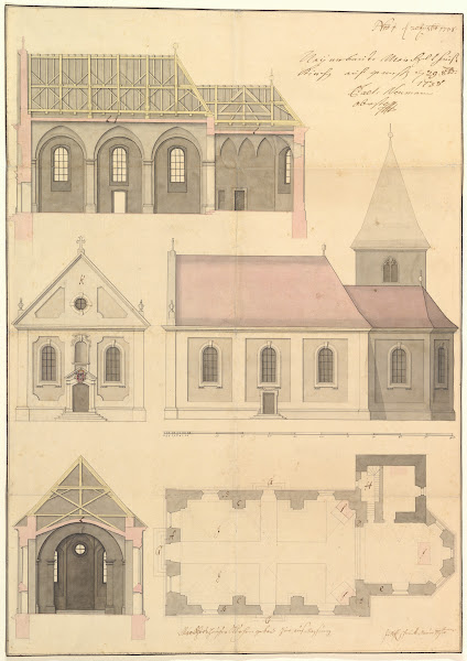 Design For The Parish Church Of Merkershausen 1738