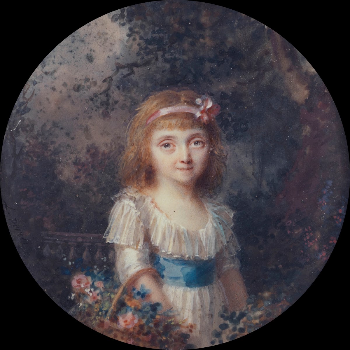Portrait de fillette dans un parc 1785