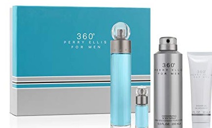 ESTUCHE PERRY ELLIS 360 HOMBRE 4PZS 100ML EDP + 7.5ML EDP + CREMA + DESODORANTE