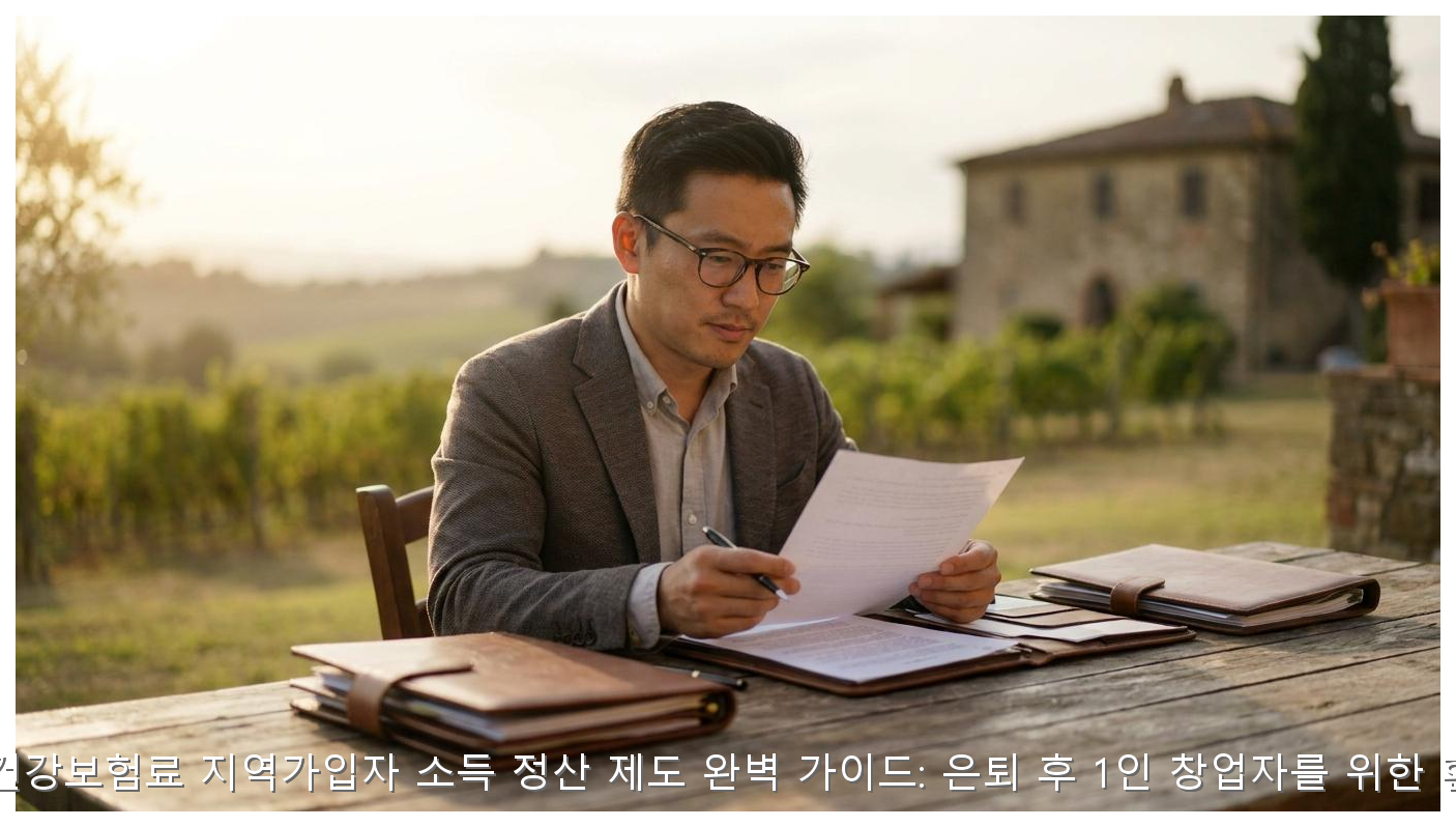 2026년 건강보험료 지역가입자 소득 정산 제도 완벽 가이드: 은퇴 후 1인 창업자를 위한 환급 전략 핵심 안내 및 분석 인포그래픽 (3)