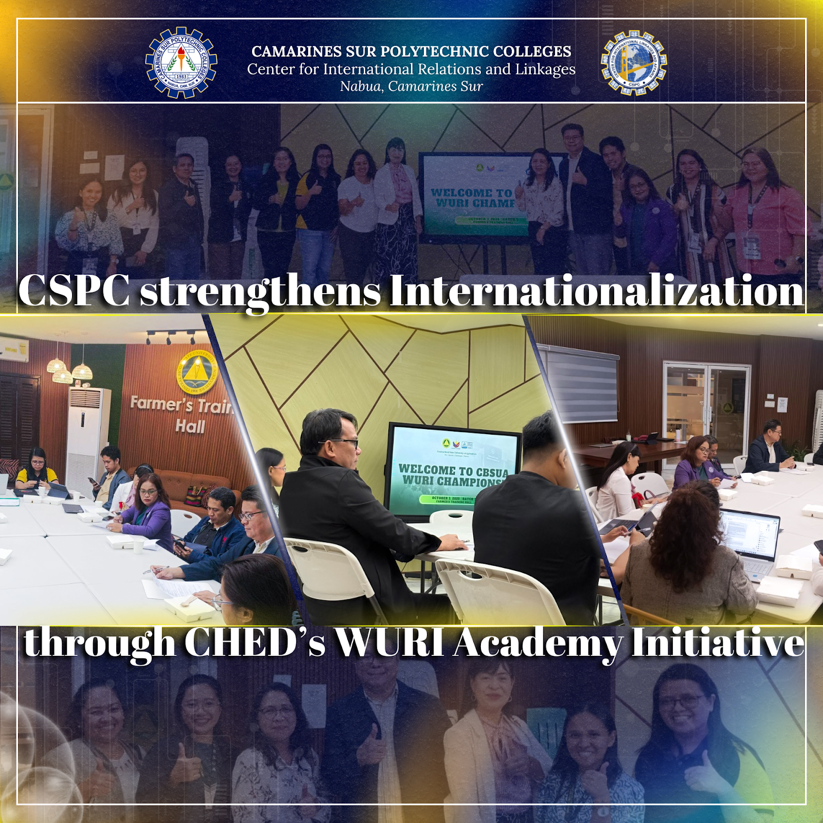 CSPC strengthens Internationalization through CHED’s WURI Academy Initiative