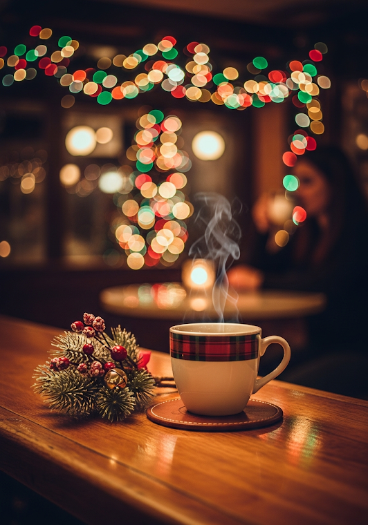 Christmas Cafe Coffee Drink