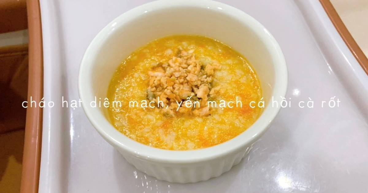 Cháo hạt mix cá hồi 🍣 cà rốt