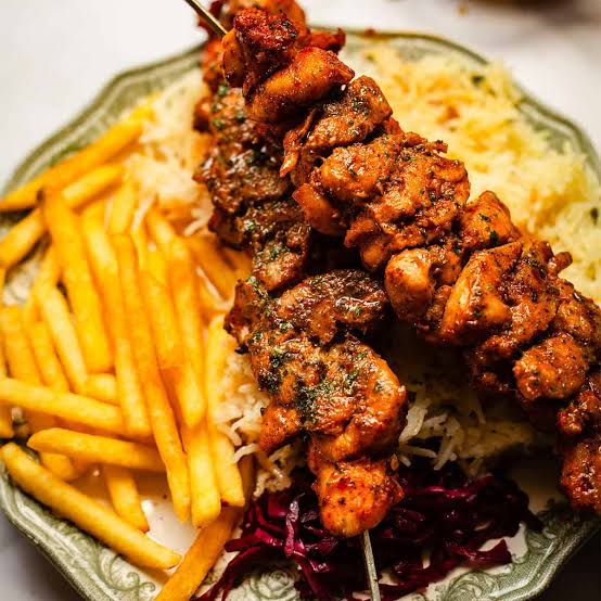 4 Pcs Chicken or Lamb Seekh Kebab with Chips & Drink