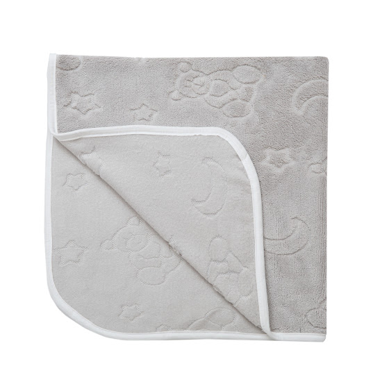 Children's blanket Twins Bear Hugs 100x80 (velour) grey