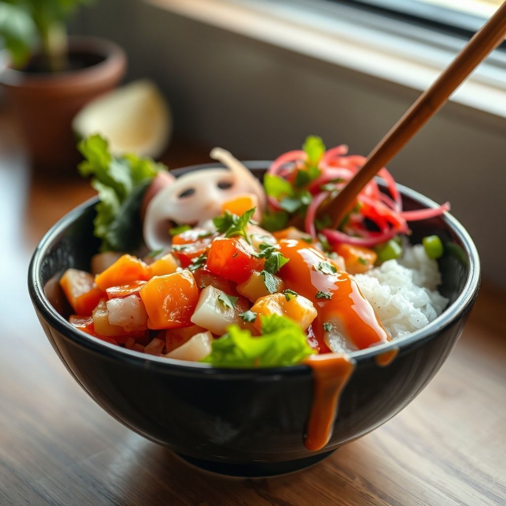 Vegan Poke Bowl – Easy Homemade Weeknight Dinner in 40 Minutes finished