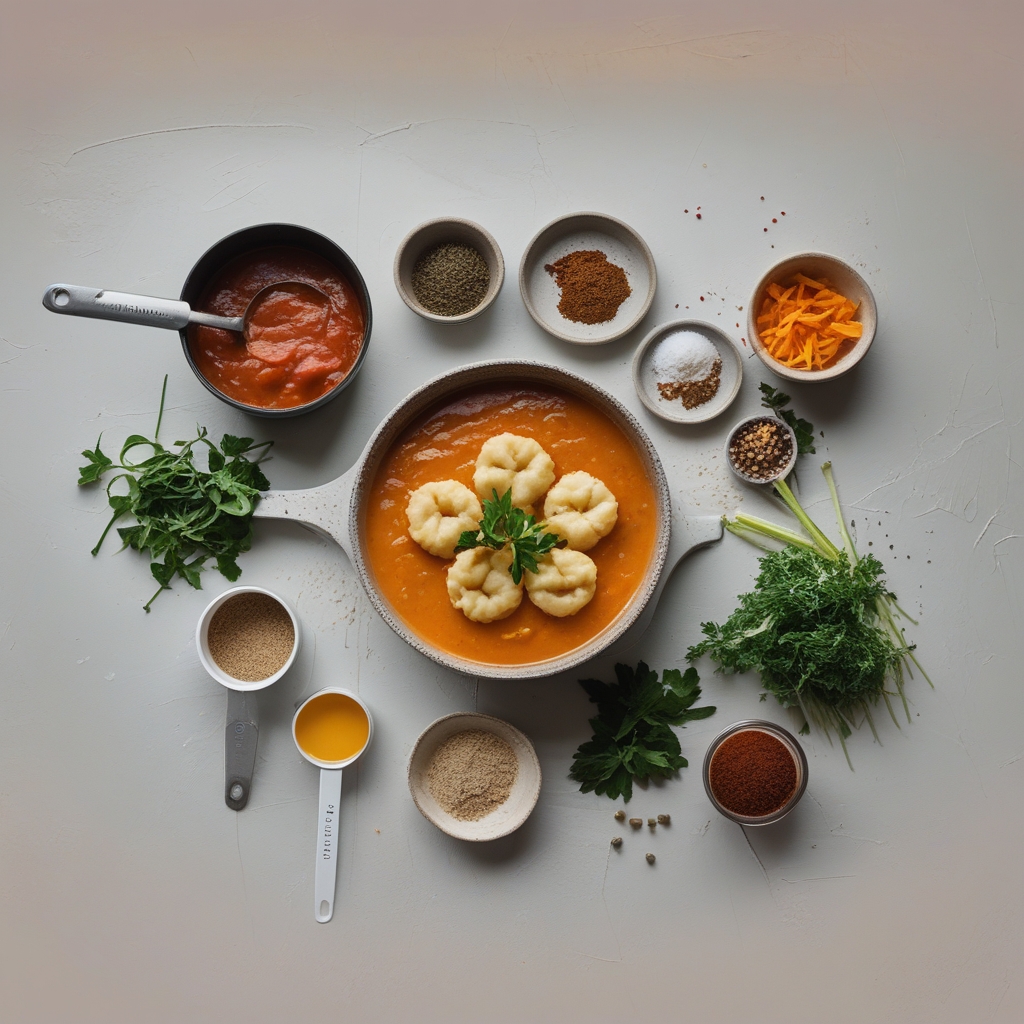 Ingredients for Creamy Tomato Soup with Cheddar Bay Dumplings Recipe – Easy Comfort Food