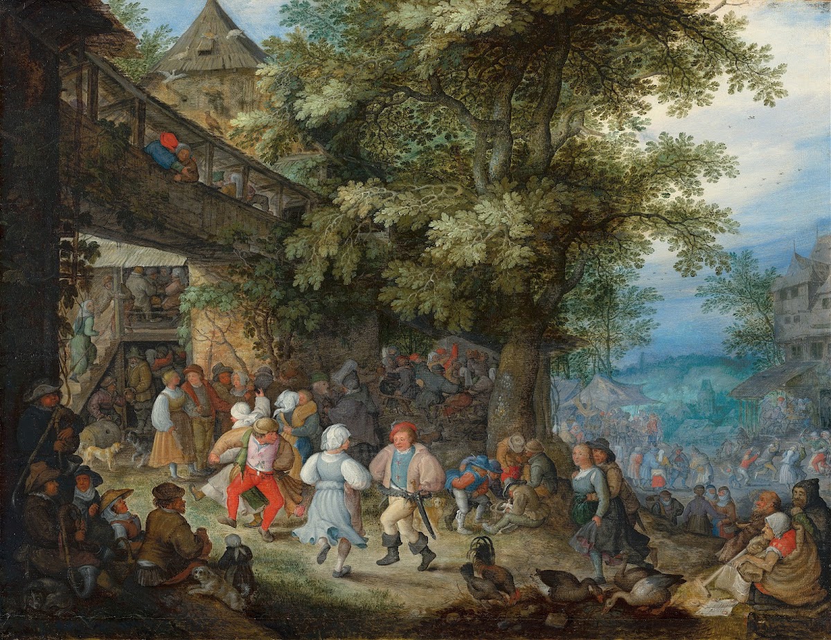 Peasants Dancing outside a Bohemian Inn c 1610