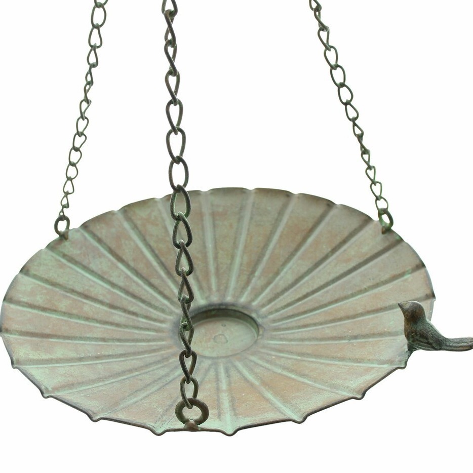 Iron bird feeding station, vintage design
