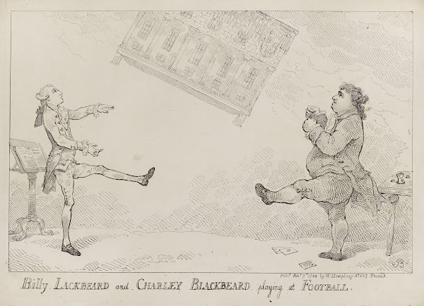 Billy Lackbeard and Charley Blackbeard playing at football 1784