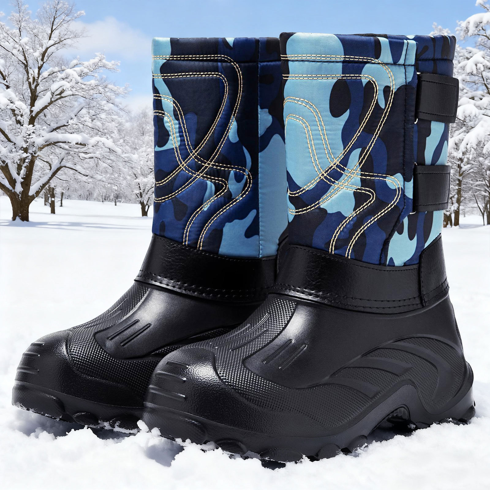 Lined Men's Winter Slip-On Boots