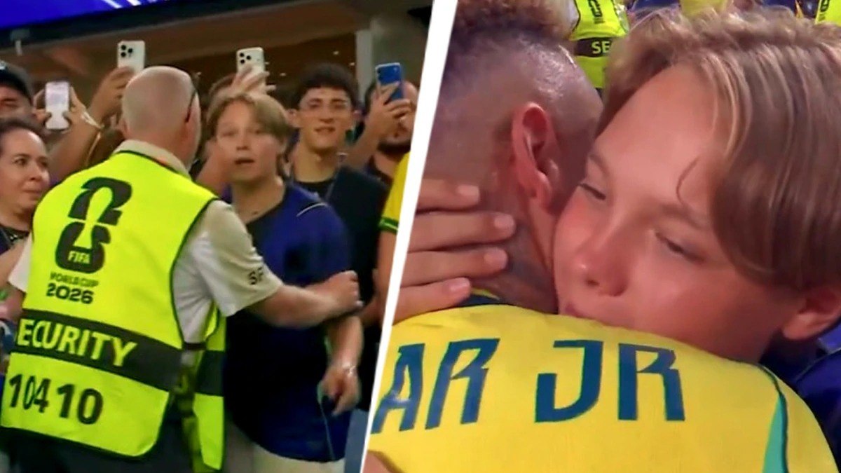 Neymar’s son mistaken for pitch invader, Brazil star steps in to clear confusion