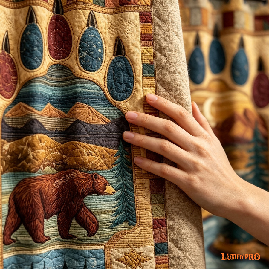 Free‑Motion Quilted Curtain