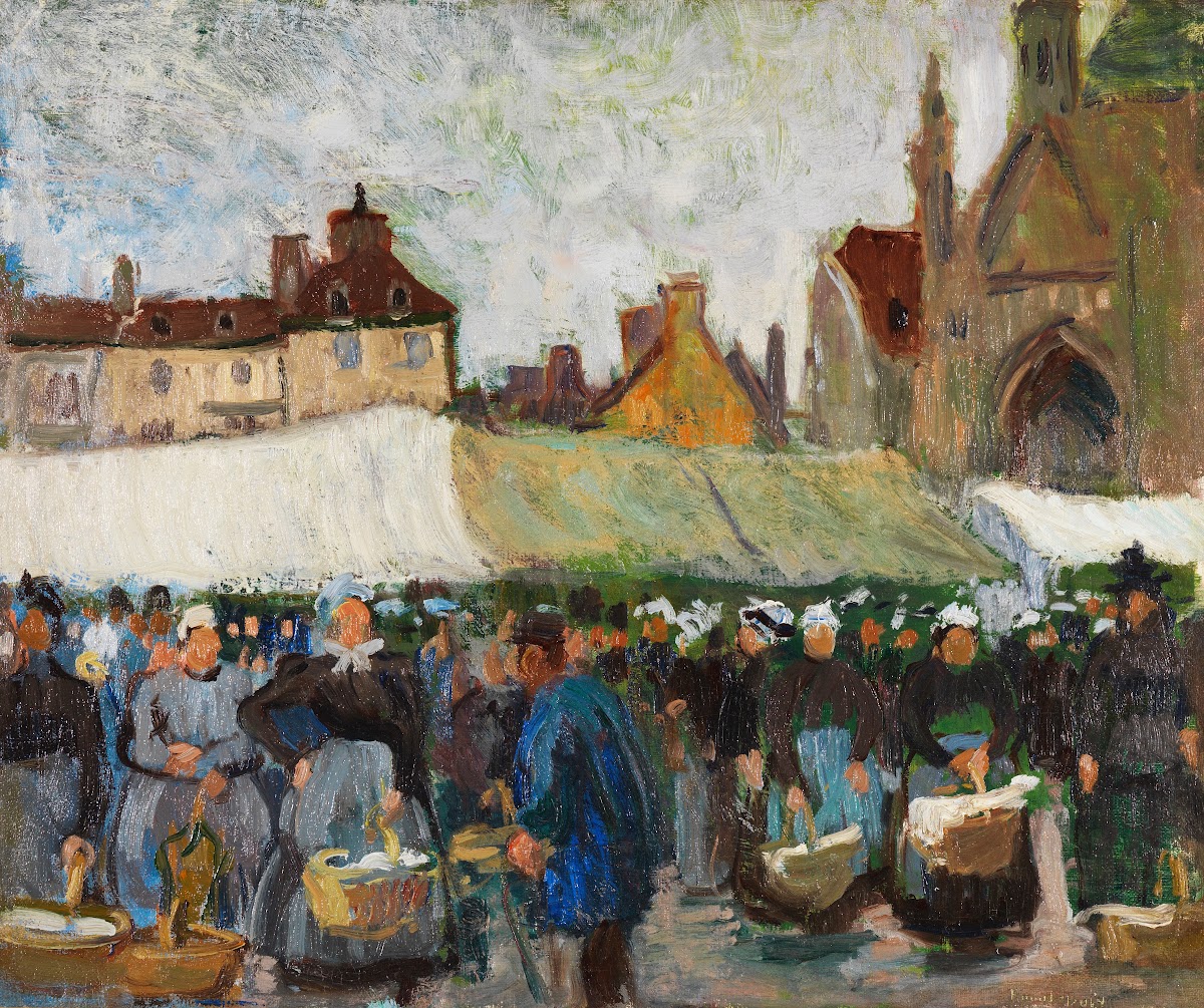 Marché à Falaise Markt in Falaise 1905