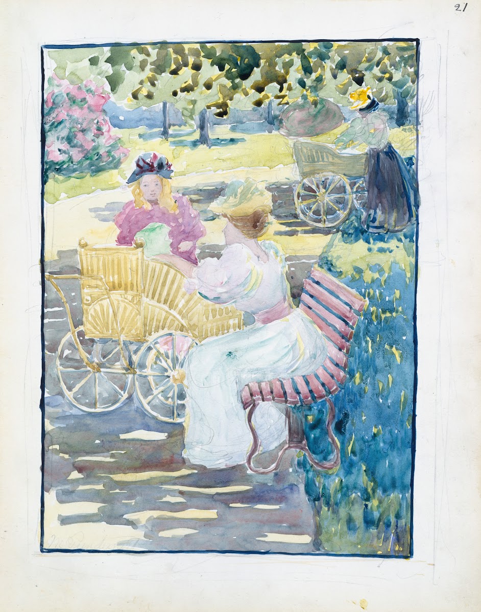 Mothers and children in the park 18951897