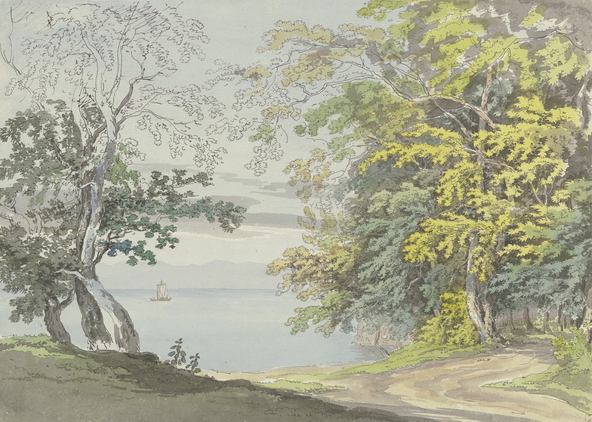 Blick vom Ufer der Insel Mainau auf den Bodensee