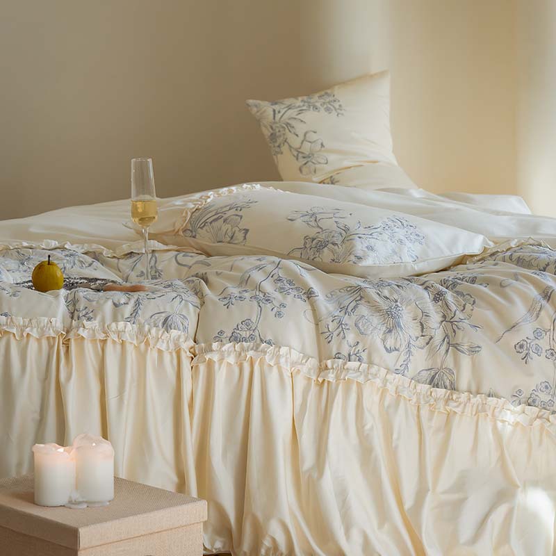 Bedding set made of long-staple camel hair, 100% cotton