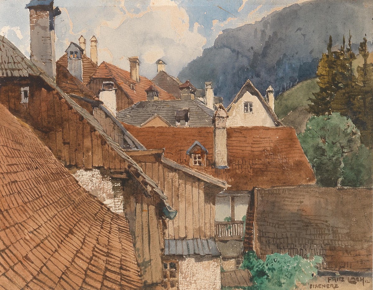 Roofs Of Houses In Eisenerz 1912