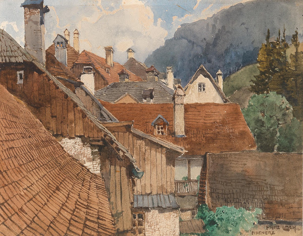 Roofs Of Houses In Eisenerz 1912