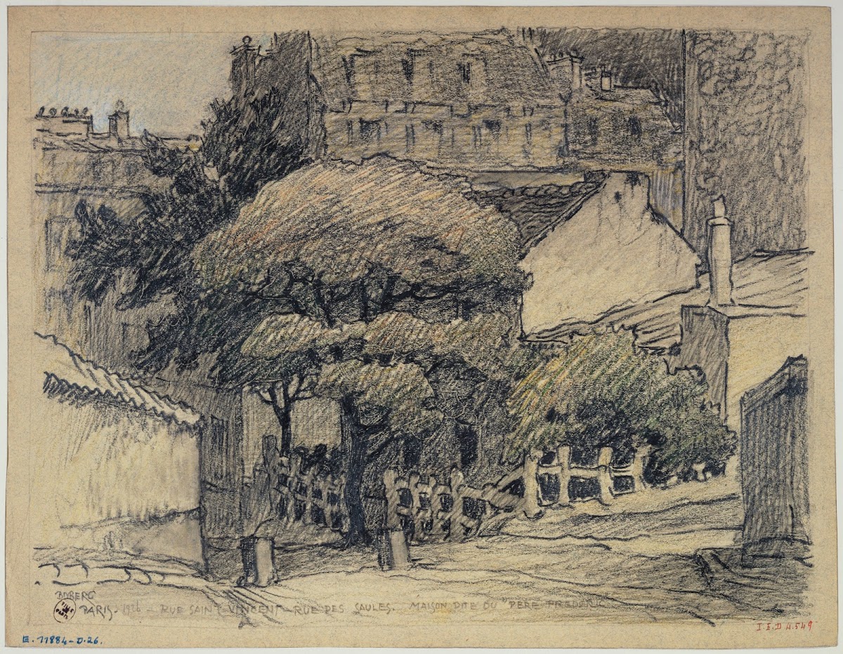 La rue Saint Vincent et la rue des Saules maison du Père Frédéric 1926