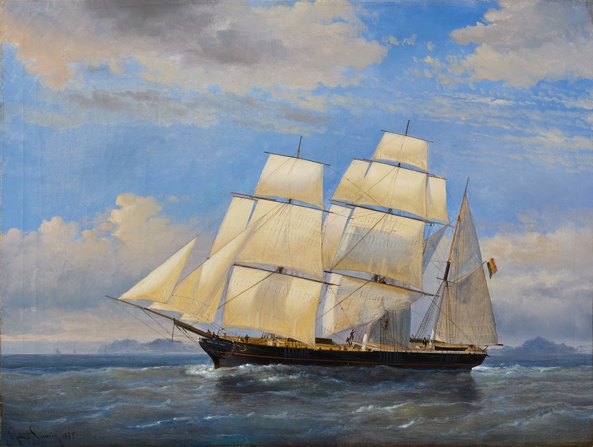 Belgische driemastbark New York Packet 1855