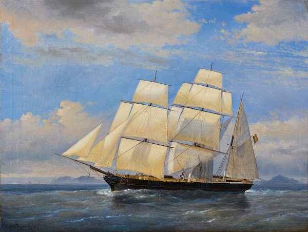 Belgische driemastbark New York Packet 1855