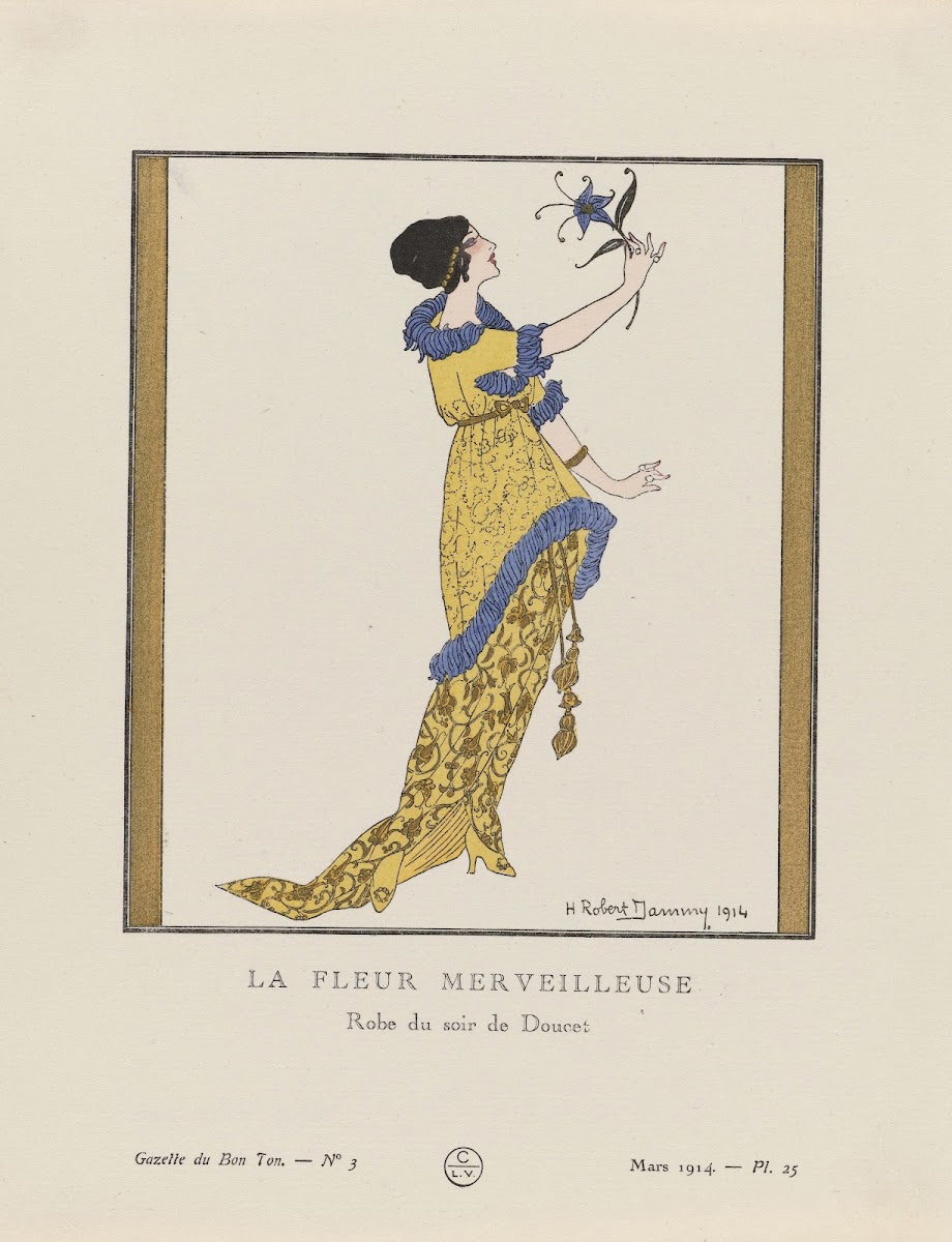 La fleur merveilleuse Robe du soir de Doucet 1914