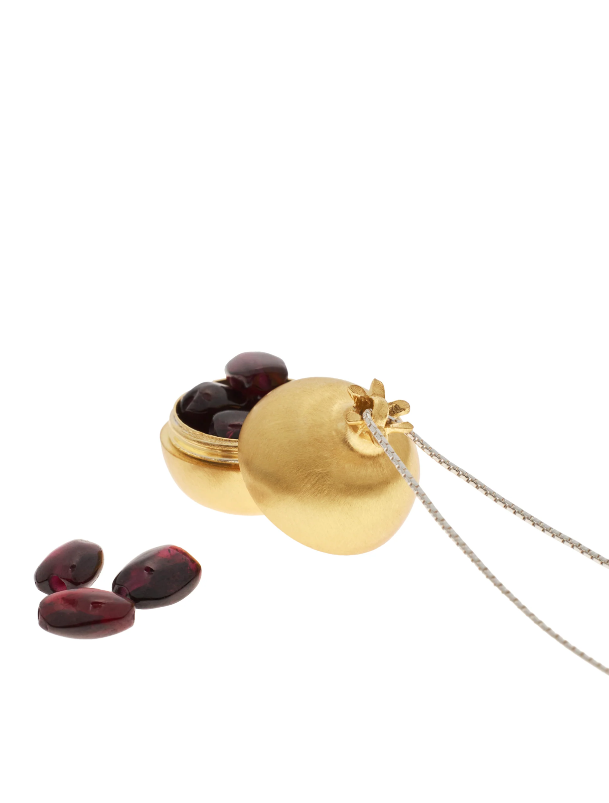 Колье ГРАНАТ НА УДАЧУ GOLD