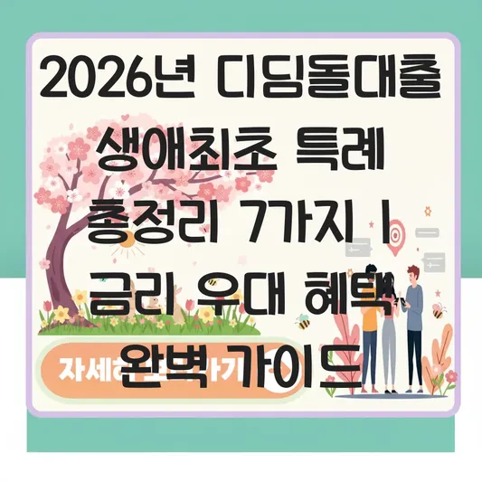 디딤돌대출 생애최초 특례 제한 및 금리 우대 혜택 적용 가이드 대표 이미지