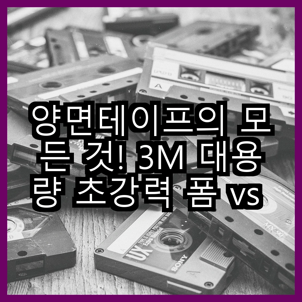 양면테이프의 모든 것! 3M 대용량 초강력 폼 vs 브이에이치비 투명 원형, 어떤 걸 선택할까요? 썸네일