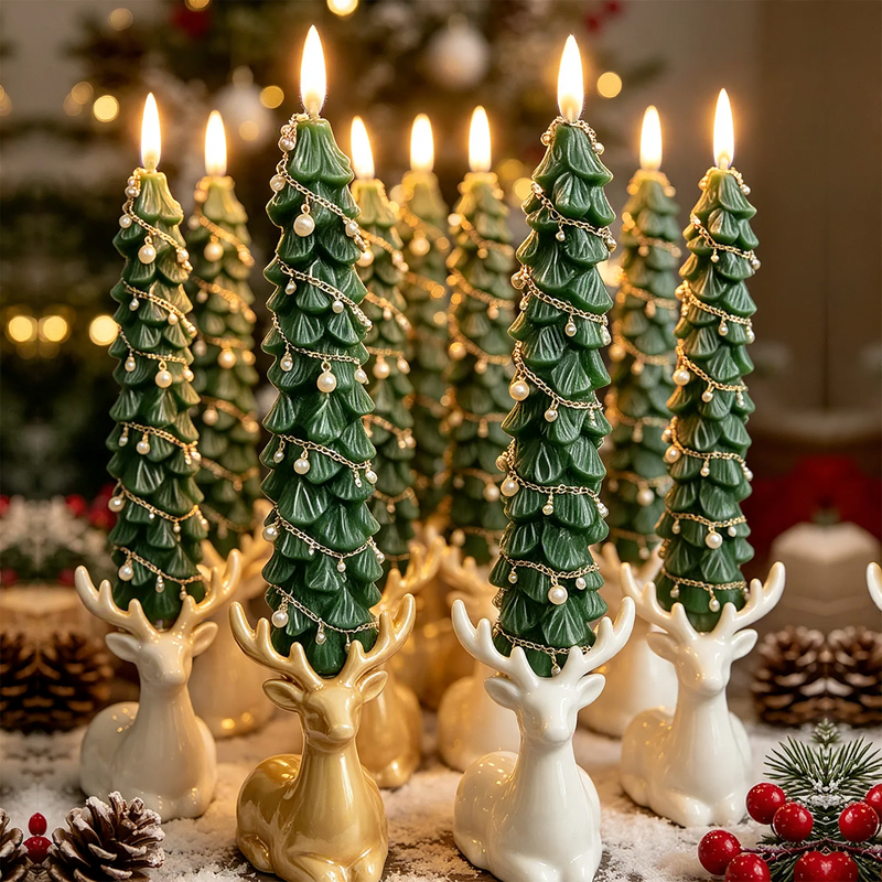 Decorative LED Christmas tree candle with remote control