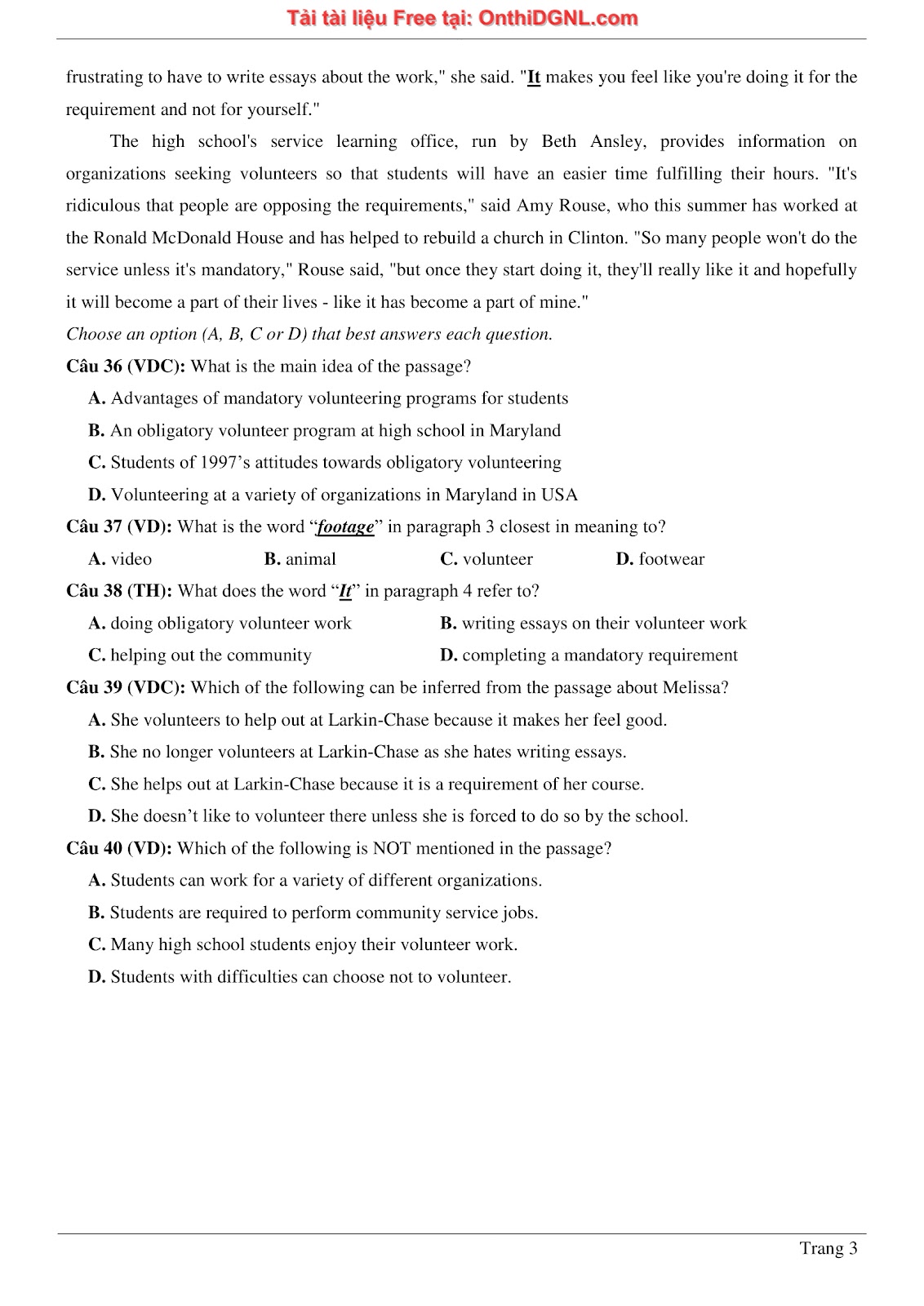 800 bài tập môn Tiếng Anh - Ôn thi ĐGNL ĐHQG TP HCM Phần 12