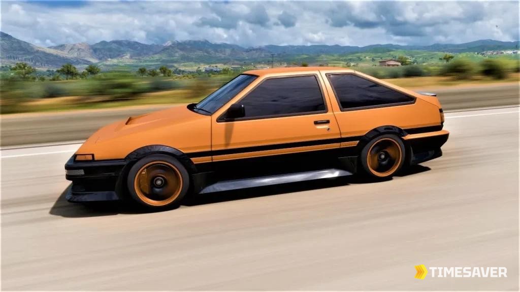 Toyota AE86 Sprinter Trueno GT-Apex driving in Forza Horizon 6 — a cheap drift and touge platform