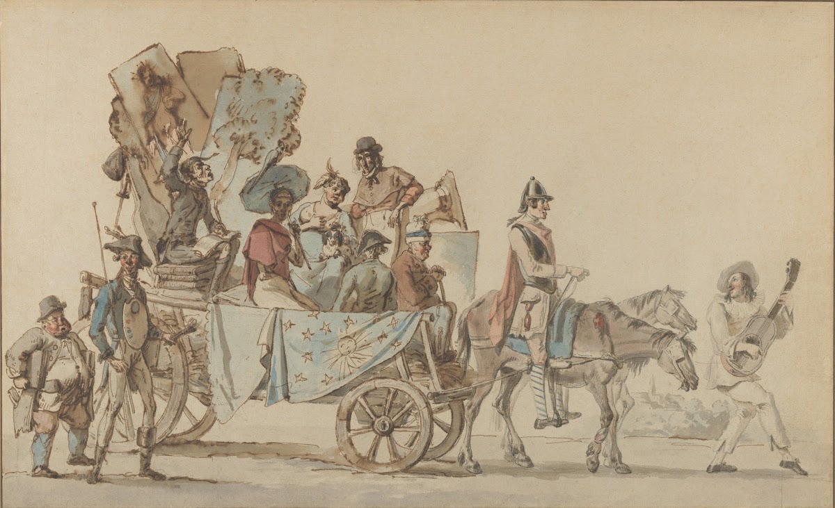 Theatrical Troupe on the Road 1818