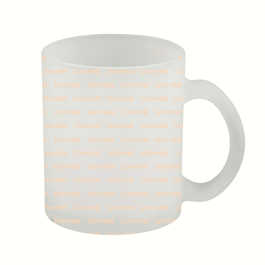 13oz Frosted Glass Cup with Handle
