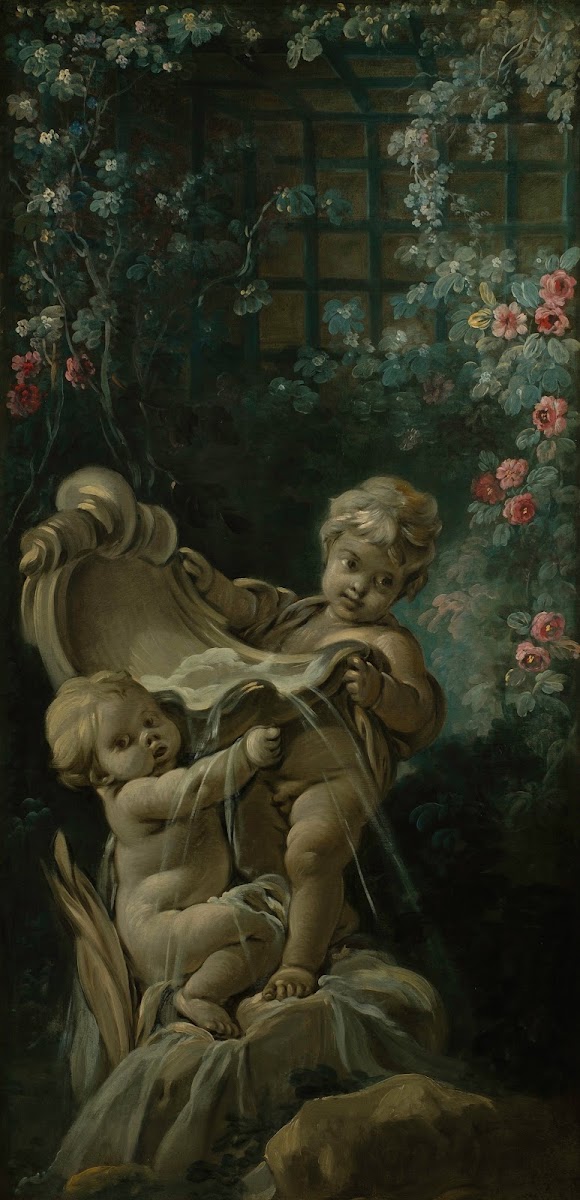 Fontaine avec deux amours dont lun est agenouillé 1765 1770
