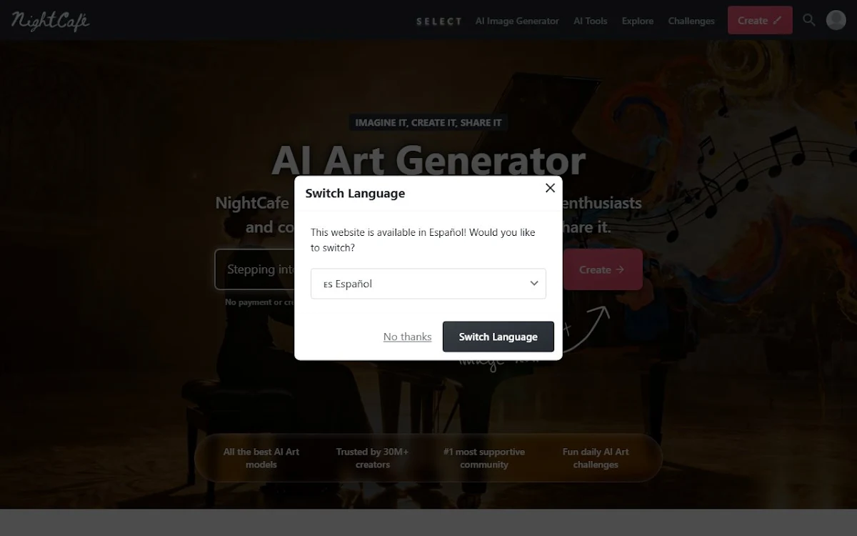 Captura de Free AI Art Generator