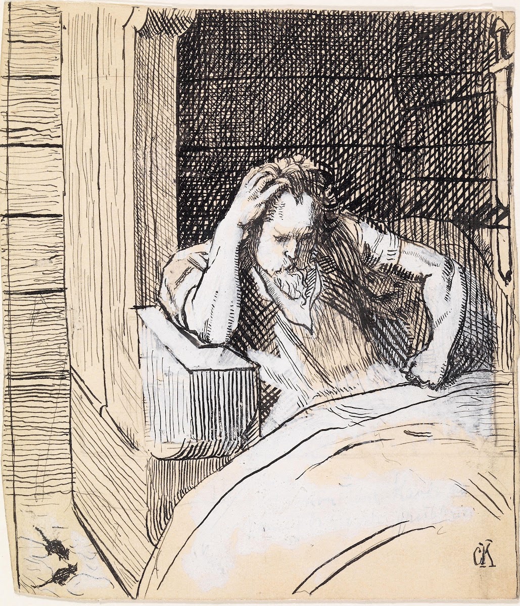 Håkon jarl ligger til sengs og grunner 1895 1899
