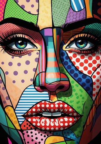Vibrant Abstract Pop Art Portrait