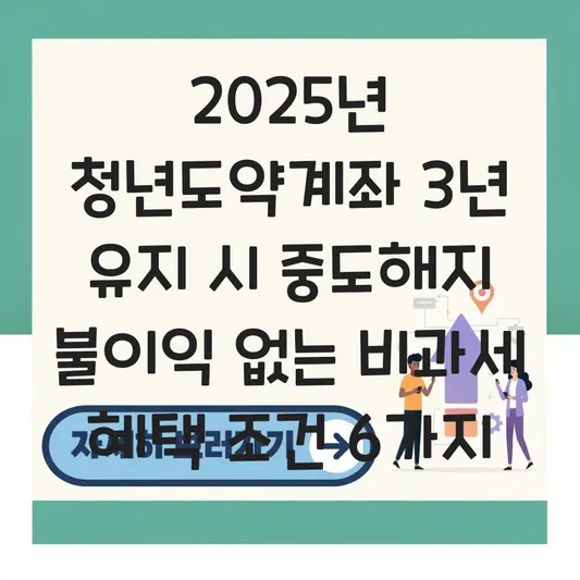 청년도약계좌 3년 유지 시 중도해지 불이익 없는 비과세 혜택 조건 대표 이미지