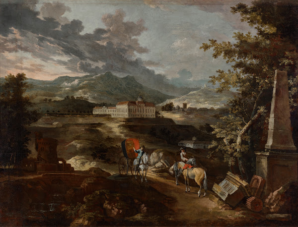 Landschaft mit Schloss Stattenberg 1730 1742