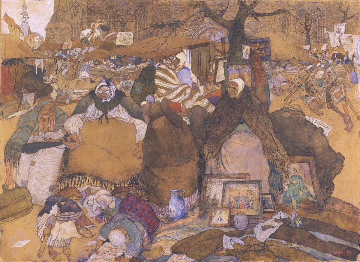 The Old Market in Ghent 1922