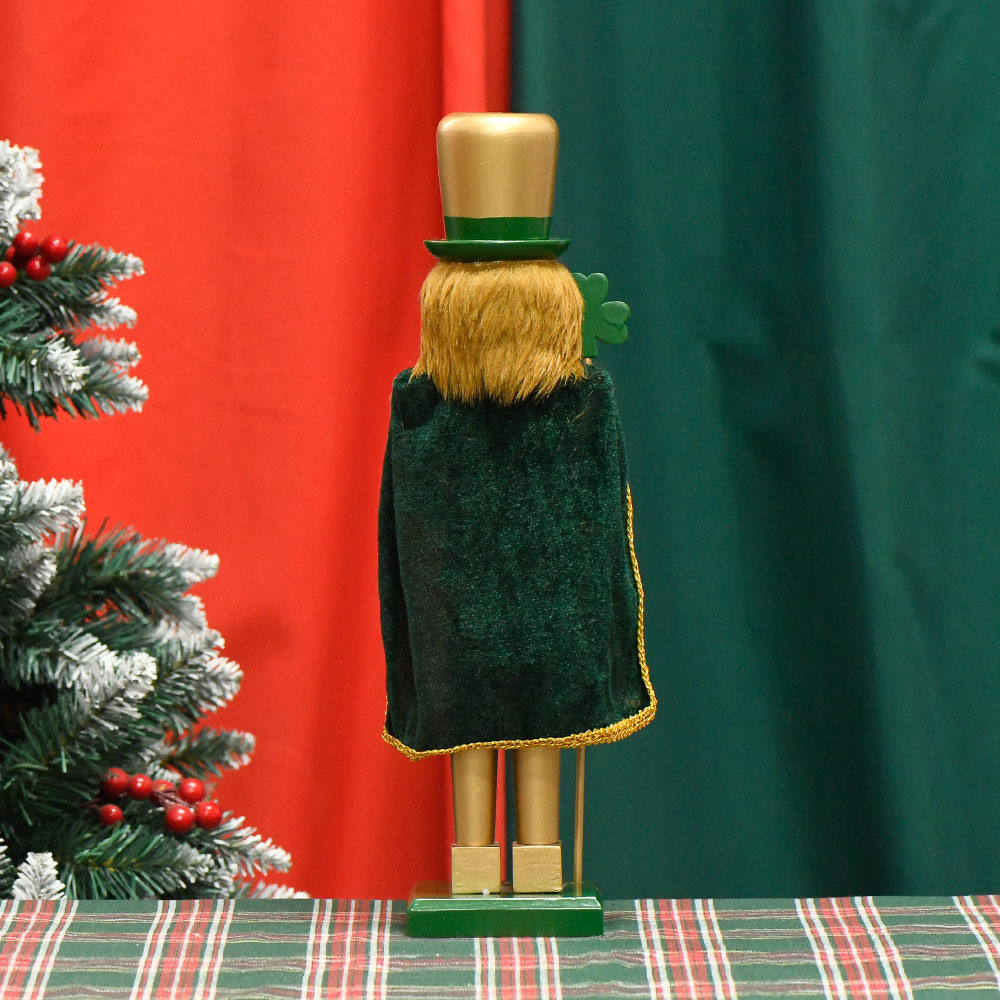 Nutcracker figure, 38 cm, Gold-Green, Irish Design