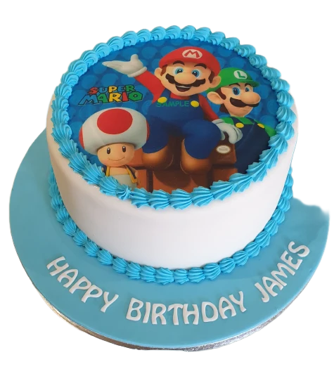 Mario Photo Birthday Cake CB-NC287
